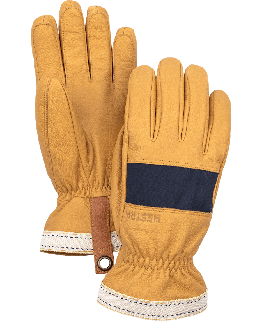 hestra njord gloves in cork and navy available at aktiv