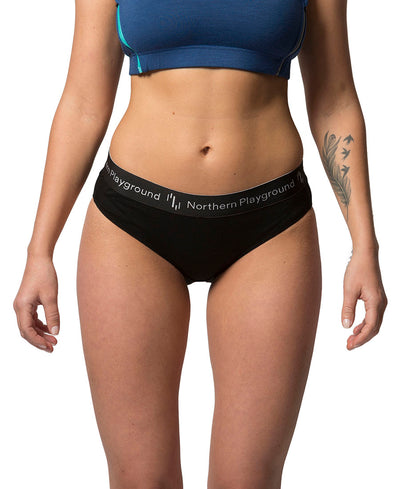 organic wool & silk panties by northern playground for aktiv scandinavian outdoor wear front view